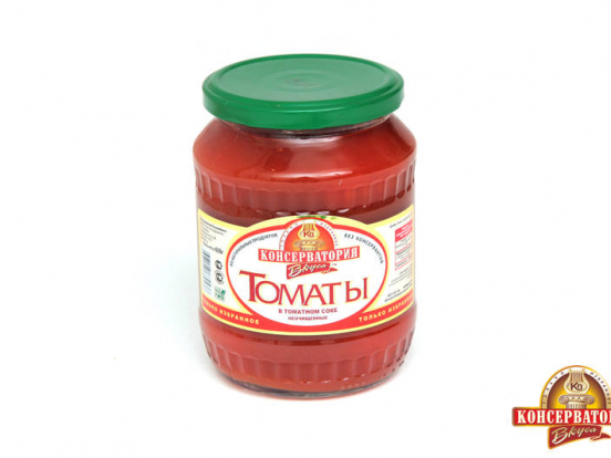 Томаты неочищенные в томатном соусе ТМ Консерватория вкуса 680 гр. купить мелким оптом в Санкт-Петербурге в интернет-магазине ПолнáБанка по низким ценам